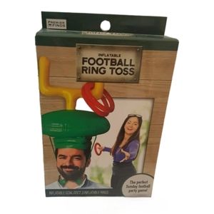 Inflatable Football Ring Toss Game Fun Gift.
